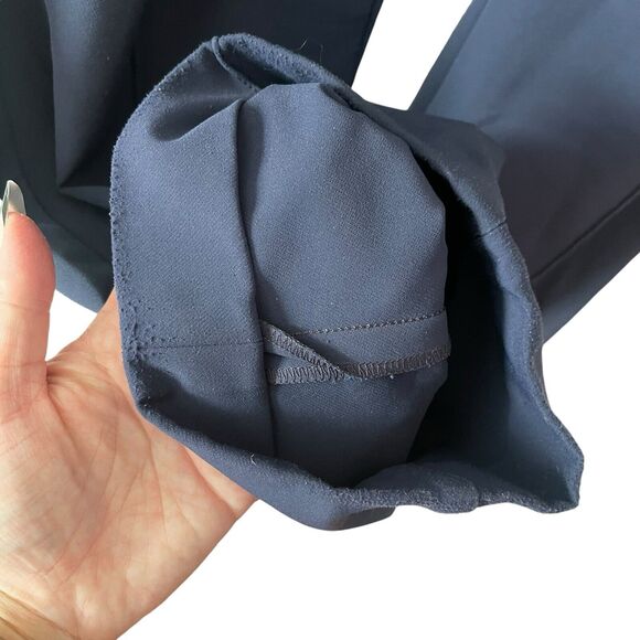 Escada EUR 46 US 16 Trousers Dark Blue Navy Seam Pants Stretch Wide Leg - Picture 10 of 16